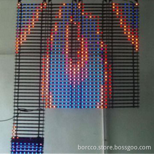 Stage backdrop LED curtain screen display, high transparency